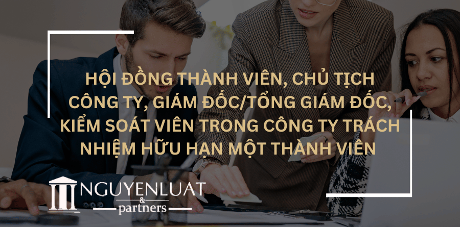 Hội đồng thành viên, Chủ tịch công ty, Giám đốc/Tổng giám đốc, Kiểm soát viên trong Công ty trách nhiệm hữu hạn một thành viên