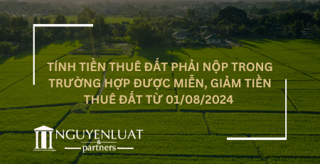 Tính tiền thuê đất phải nộp trong trường hợp được miễn, giảm tiền thuê đất từ 01/08/2024