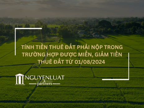 Tính tiền thuê đất phải nộp trong trường hợp được miễn, giảm tiền thuê đất từ 01/08/2024